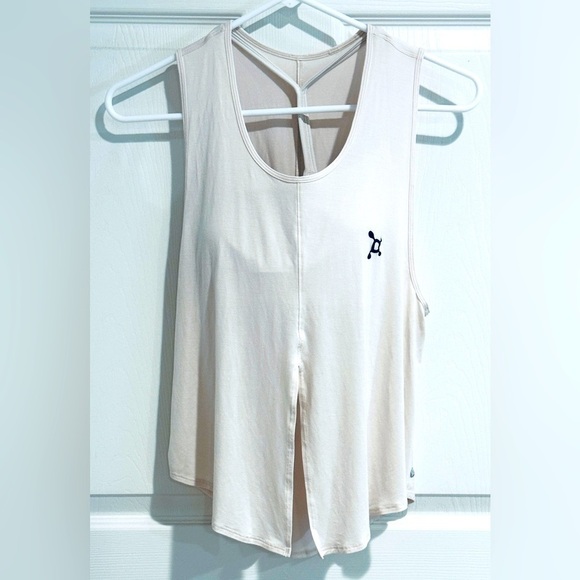 Lululemon Flow Y 2-in-1 Yoga Tank Top A–C Cups White Opal Size 4 - Picture 4 of 10